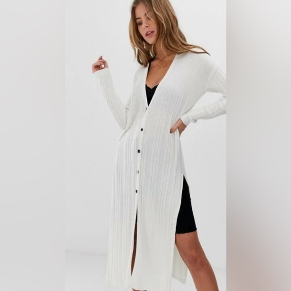 Free People White Long Sleeve Dress
